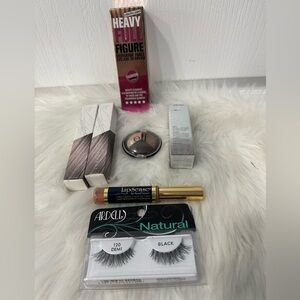 Makeup bundle of eyeshadow, mascara, lashes lip gloss, face and hair product NEW